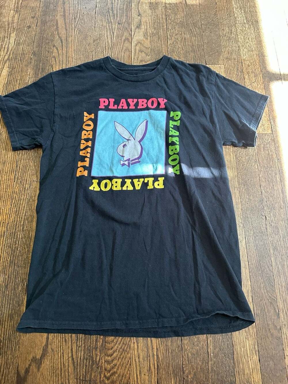 Playboy Multi-Color Logo Graphic T-Shirt Medium